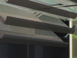 フラップ式扉の収納