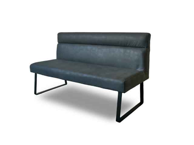 スーパーテック素材（ファブリック）・（アイアン脚）ベンチ スーパーテック素材でキズ・汚れが目立ちづらい。  W1300とW1500の２サイズ仕様。