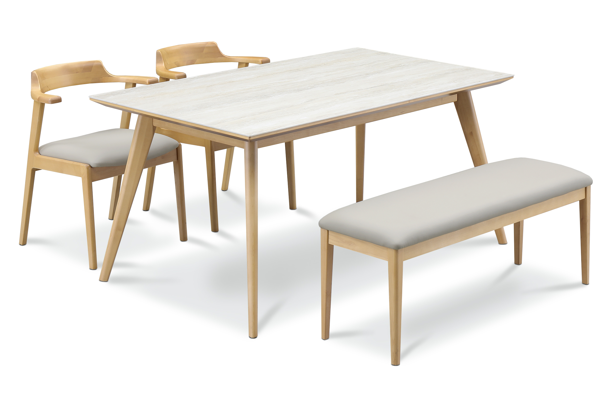 W1500テーブル+1200ベンチ+イス×2