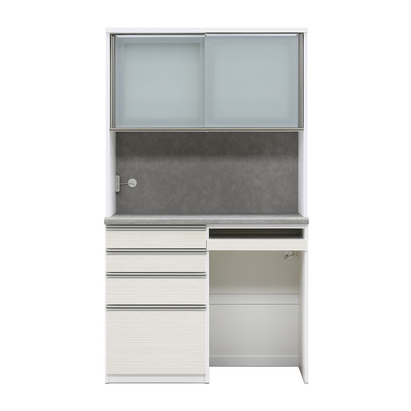 1200HFレンジ(本体ホワイト色×天板ロック色×前板オーレ色)