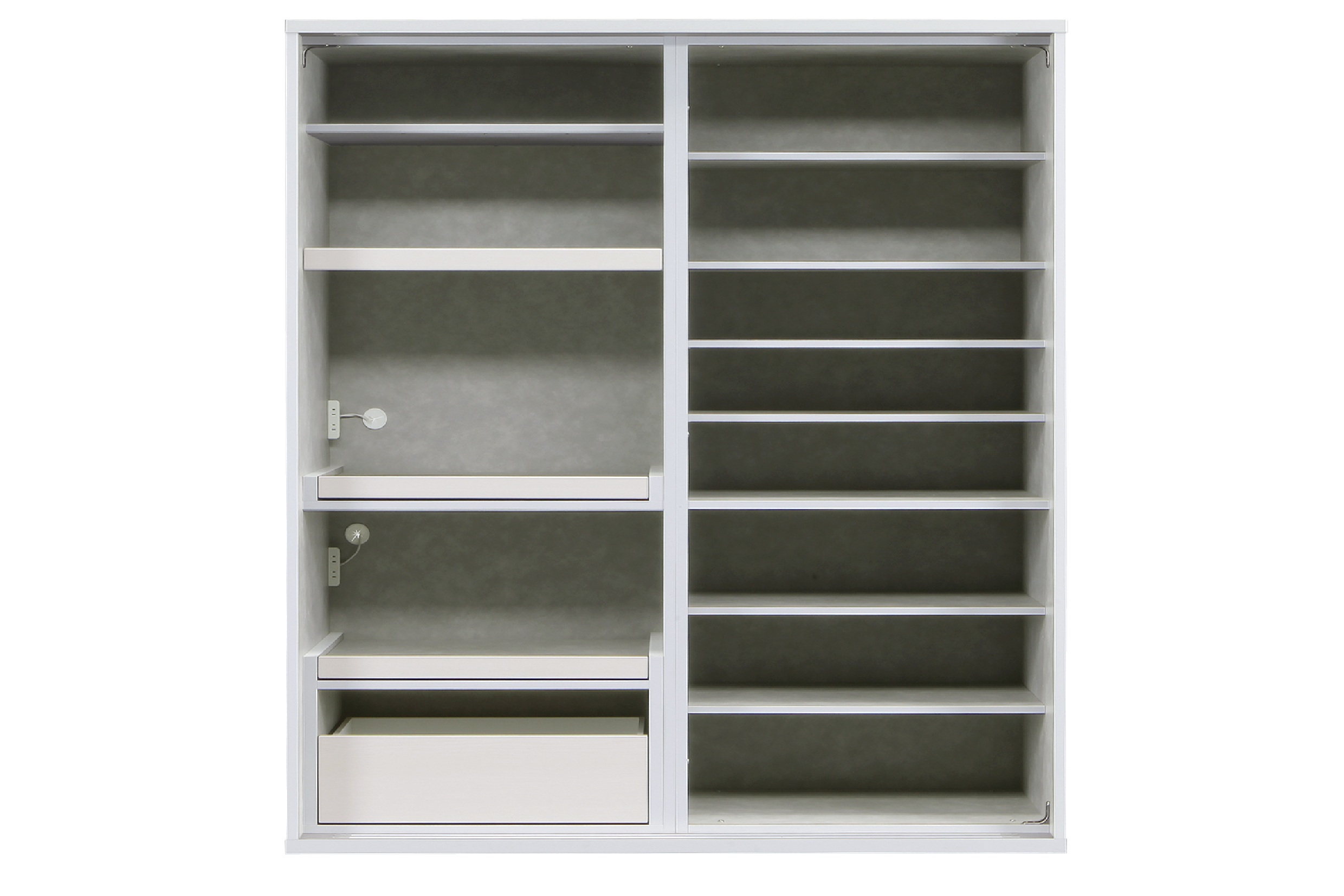 別注　ホワイト色　1800収納AB(900Aオープン＋900B棚)