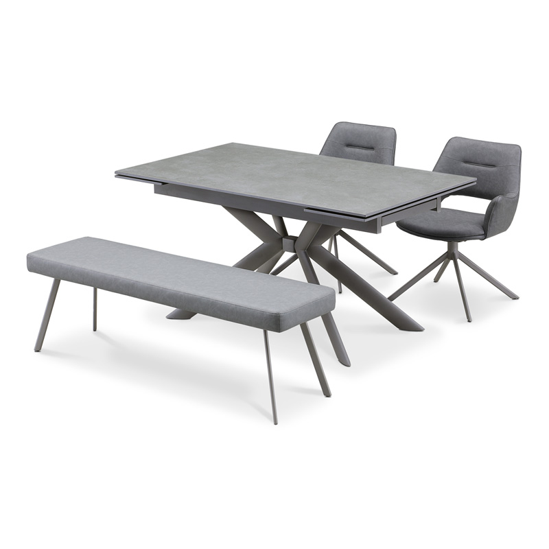 ライト天板/C-2イス（2脚）/1400ベンチ