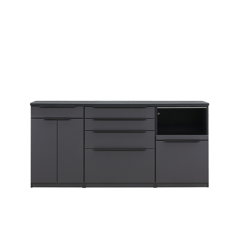 2000カウンター（本体：ダーク）（前板：マットブラック）（下台：600B+800C-2+600A）